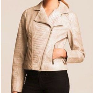 Guess Vegan Moto Snakeskin Jacket